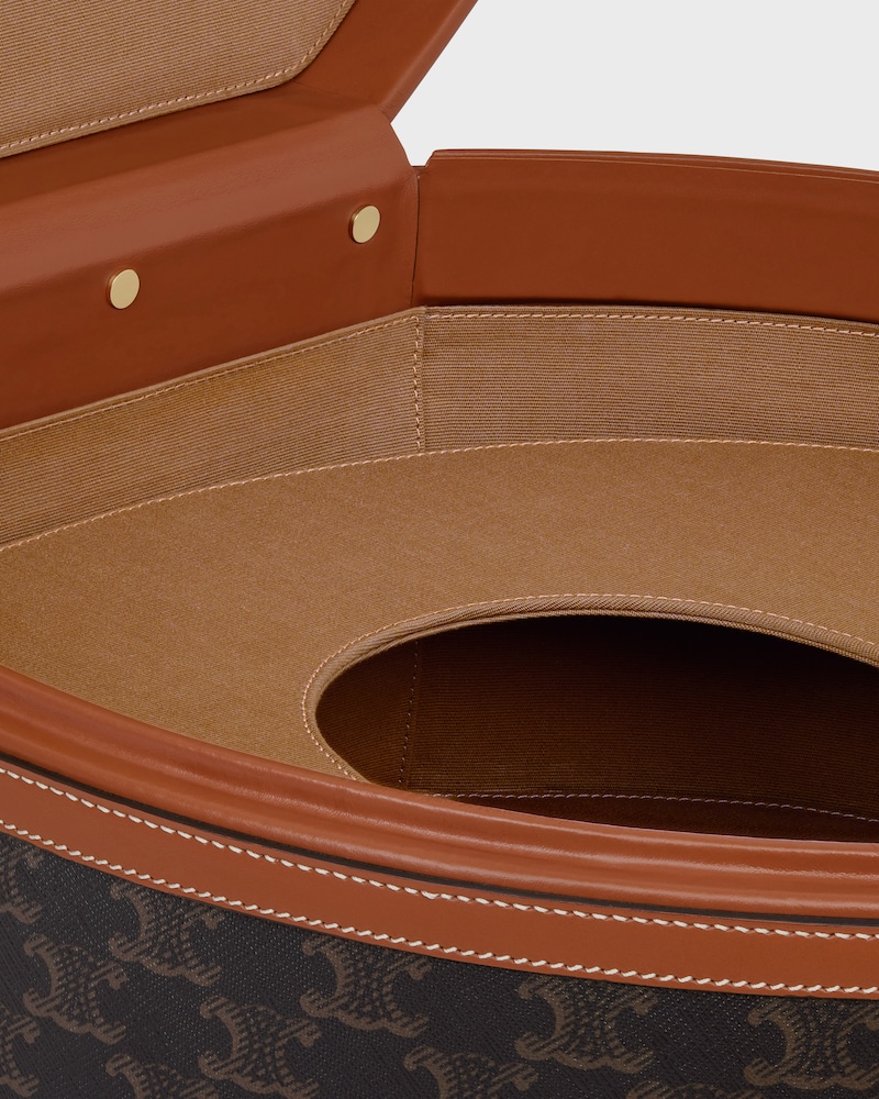 Fedora case in triomphe canvas and calfskin - TAN - HAND-PICKED GIFTS - 1 | CELINE