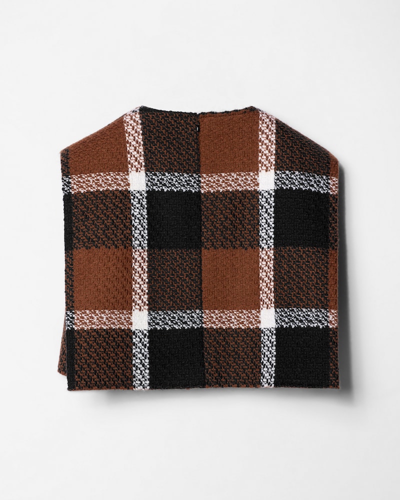 sleeveless top IN wool natte - NOIR/MARRON/CRAIE -  - 1 | CELINE