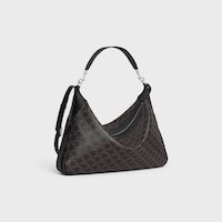 Large Romy IN Triomphe canvas and calfskin - BLACK - GIFT FINDER - 2 | CELINE