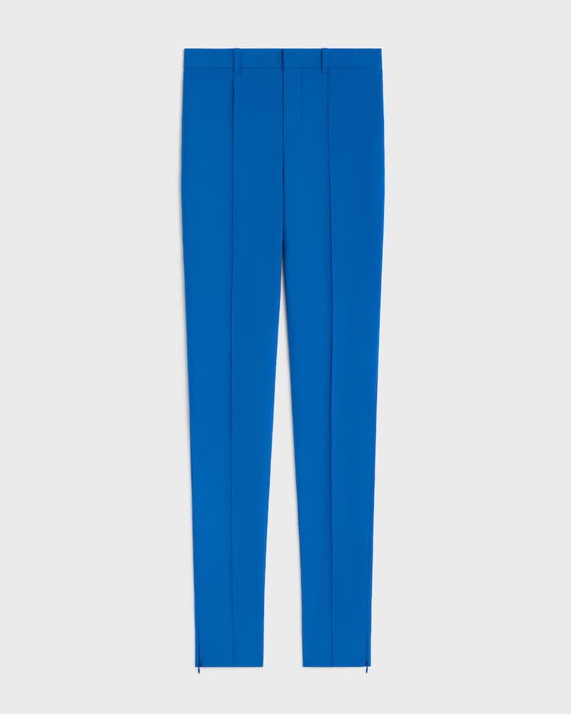 slim trousers IN stretch wool gabardine - COBALT -  - 1 | CELINE