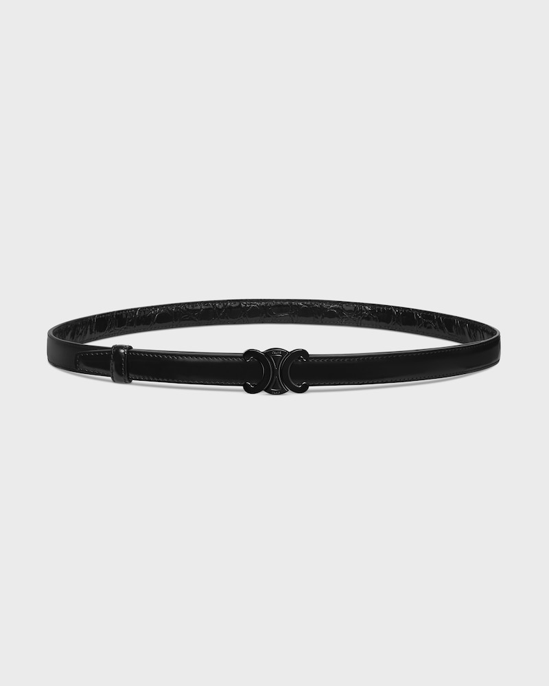 Reversible Strap 18MM IN TAURILLON LEATHER AND CROCODILE EMBOSSED CALFSKIN -  -  - 1 | CELINE