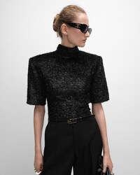top IN lurex - NOIR BRILLANT -  - 2 | CELINE