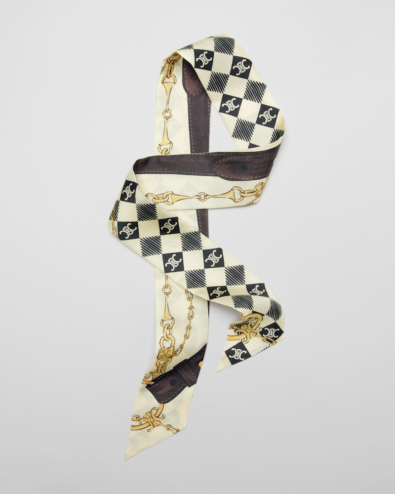 LAVALLIÈRE BIT & BELT ,110 - CREMA/MARRONE -  - 1 | CELINE
