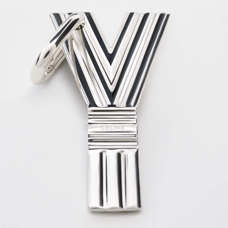 LETTRE Y ALPHABET CHARMS EN LAITON RHODIÉ - ARGENT - CHARMS - 1 | CELINE