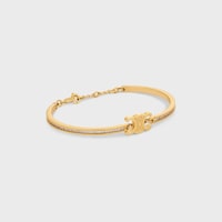 Triomphe Articulated Sparkle Bracelet in Strass and Brass with Gold Finish - GOLD -  - 2 | CELINE