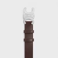 Triomphe Belt 30MM in VINTAGE CALFSKIN - DARK BROWN -  - 2 | CELINE