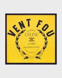 square IN silk twill - YELLOW/BLACK -  - 1 | CELINE