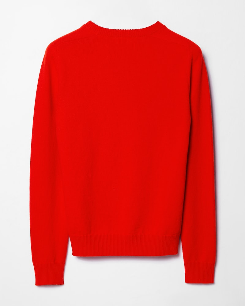 crewneck sweater IN wool cashmere - Poppy -  - 1 | CELINE