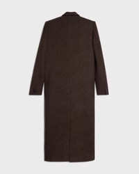 colonne coat IN cashmere and wool - MARRON GLACE -  - 2 | CELINE