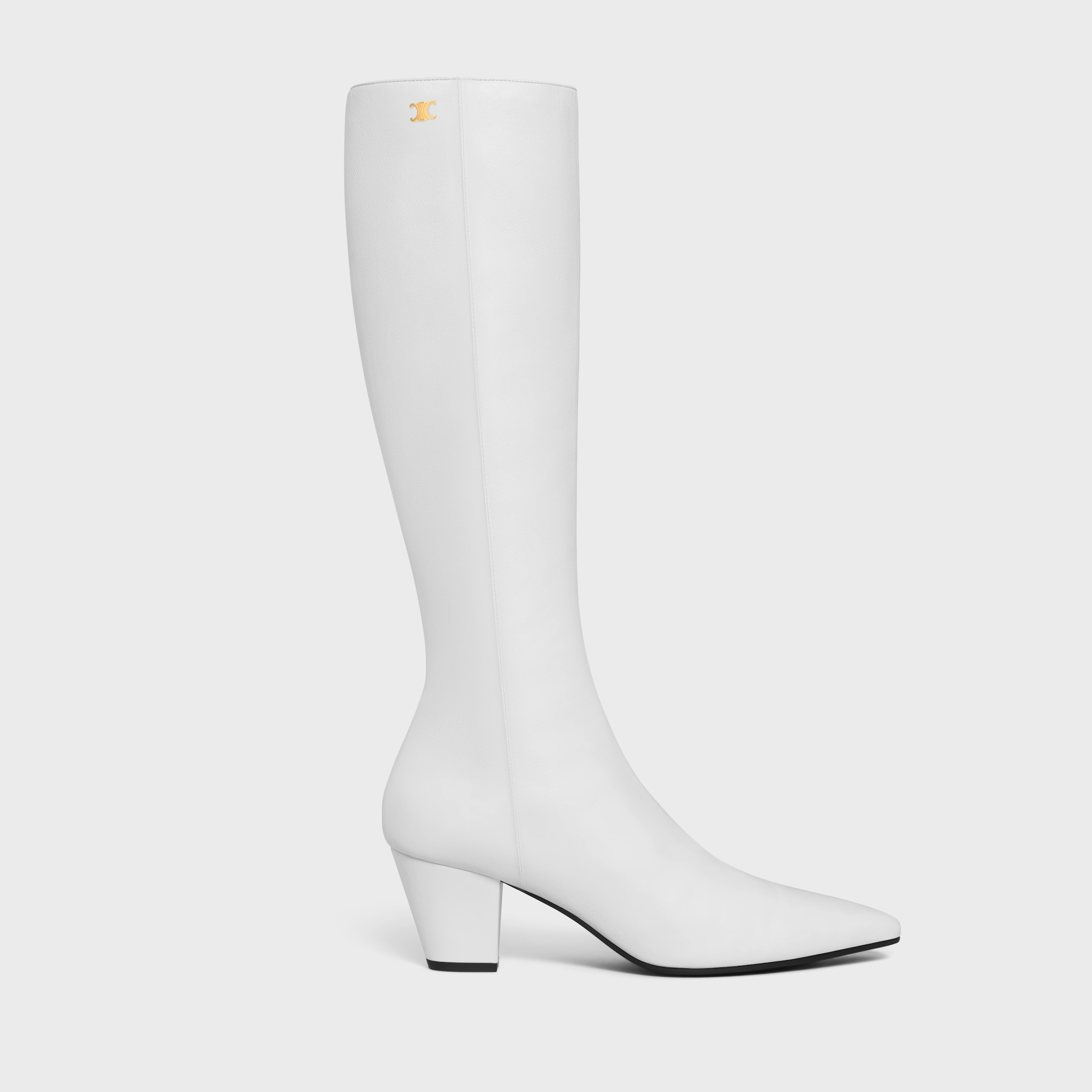 STAGE - HIGH BOOT IN LAMBSKIN - Ultra White | CELINE