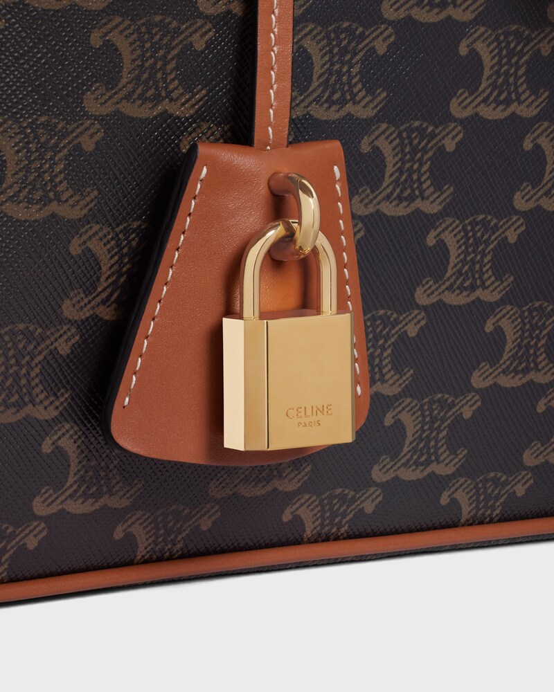 Travel Vanity Case in Triomphe Canvas and Calfskin - TAN - GIFT FINDER - 1 | CELINE