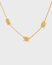 Triomphe Mini Triomphe Necklace in Brass with Gold Finish - GOLD - SMALL GIFTS - 2 | CELINE