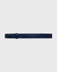 lanière de ceinture réversible 25 TAURILLON - Châtaigne/ Bleu profond -  - 2 | CELINE