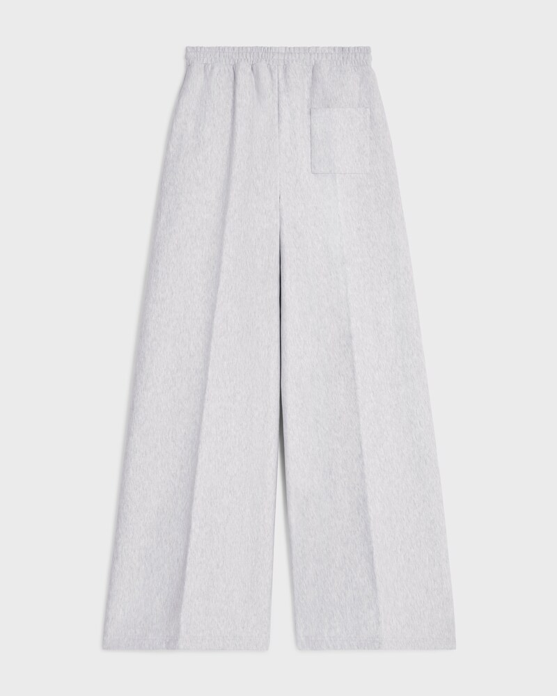 FLARED SWEATPANTS IN cotton fleece - PALE GREY/ OFF WHITE -  - 1 | CELINE