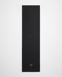 écharpe laine - DARK GREY/CAMEL -  - 1 | CELINE