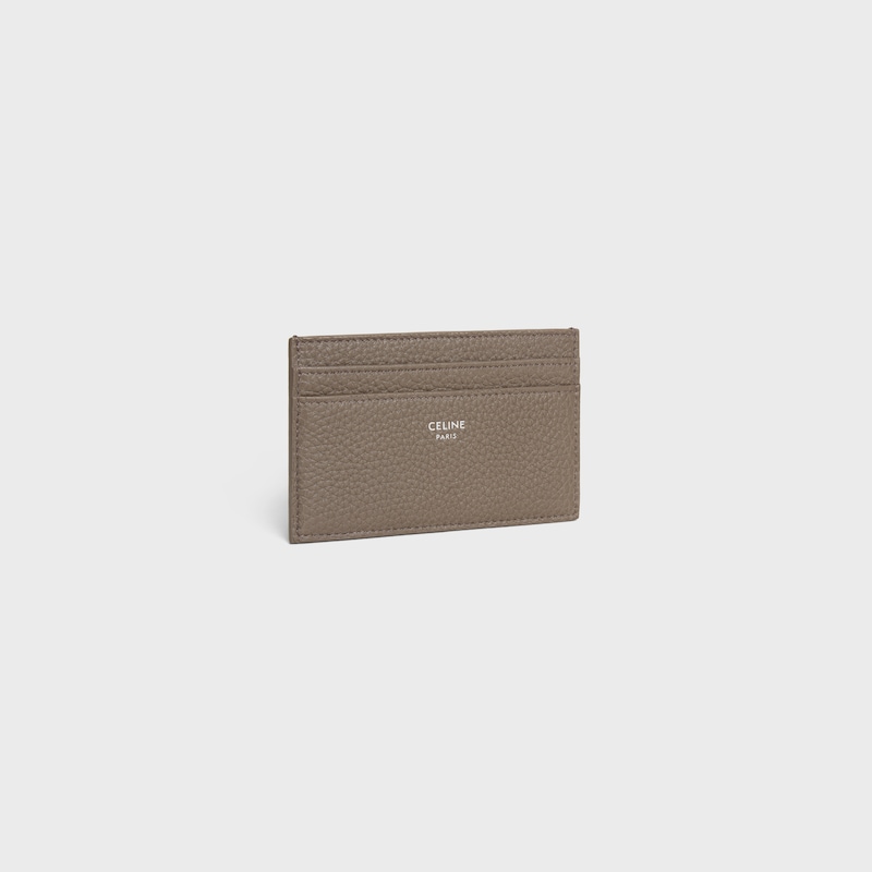 CARD HOLDER IN GRAINED CALFSKIN - SOURIS - CARD HOLDERS - 1 | CELINE
