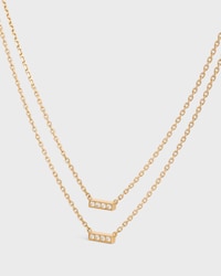 Collier Double Celine Line en Or Jaune et Diamants - Yellow Gold & White - AUTRES LIGNES - 2 | CELINE