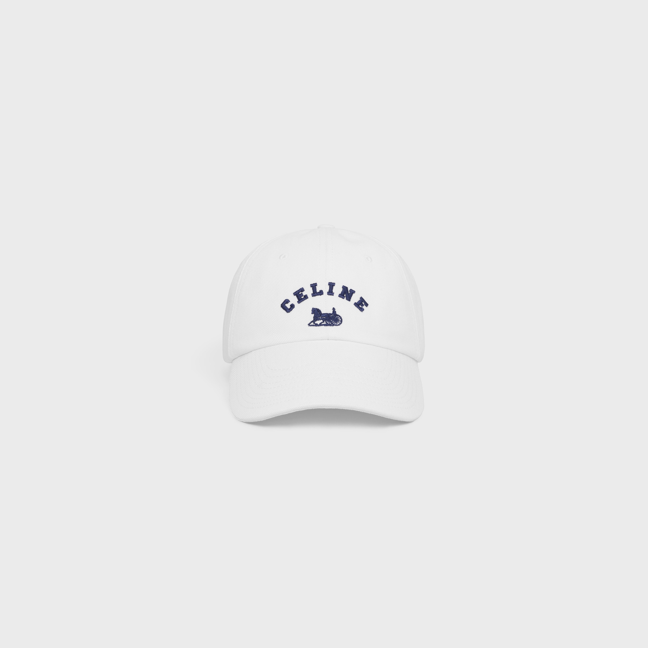 CELINE RICHELIEU CAP IN COTTON TWILL - WHITE | CELINE