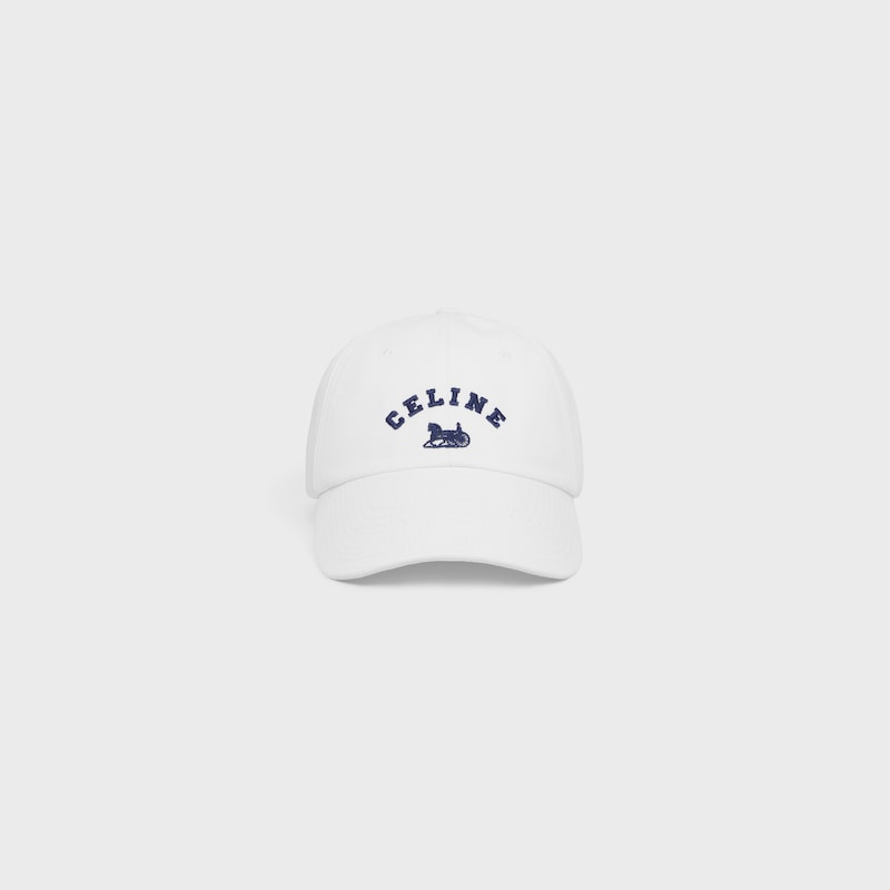celine richelieu cap IN cotton twill - WHITE -  - 1 | CELINE