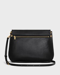 SOFT TRIOMPHE BESACE  IN SUPPLE SHINY LAMBSKIN - BLACK - TOTE BAGS - 2 | CELINE