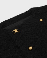 jacket IN cashmere and wool natté - BLACK -  - 2 | CELINE