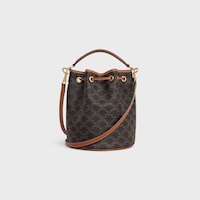 CLARA BAG IN TRIOMPHE CANVAS AND CALFSKIN - TAN - CROSS-BODY BAGS - 2 | CELINE