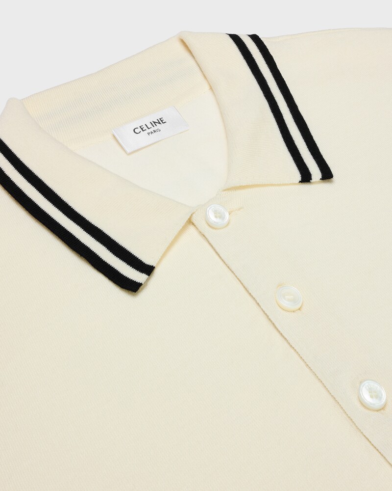 Polo triomphe coton fin - ECRU/BLACK -  - 1 | CELINE