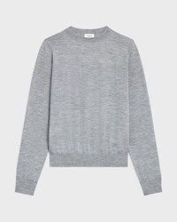 JERSEY CON CUELLO REDONDO DE CACHEMIRA FINA - GRIS -  - 1 | CELINE