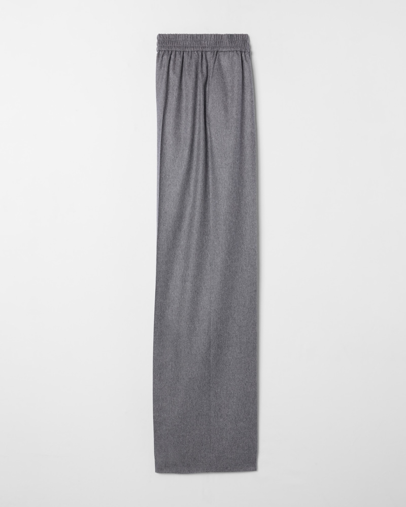 PULL-ON TROUSERS IN CASHMERE FLANNEL - LIGHT GREY -  - 1 | CELINE
