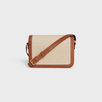กระเป๋า CLASSIQUE TRIOMPHE ผ้าและหนังลูกวัว - สีธรรมชาติ/สีแทน - ÉTÉ CELINE - SUMMER SELECTION - 2 | CELINE