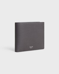 Bi-fold Wallet IN GRAINED CALFSKIN - GREY - WALLETS - 2 | CELINE