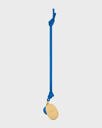 MAISON CELINE MEDALLION CHARM IN SMOOTH LAMBSKIN AND METAL - ULTRA BLUE - ACCESSORIES - 2 | CELINE