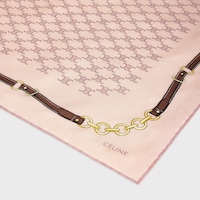 bandana in heritage silk twill - BABY PINK -  - 2 | CELINE
