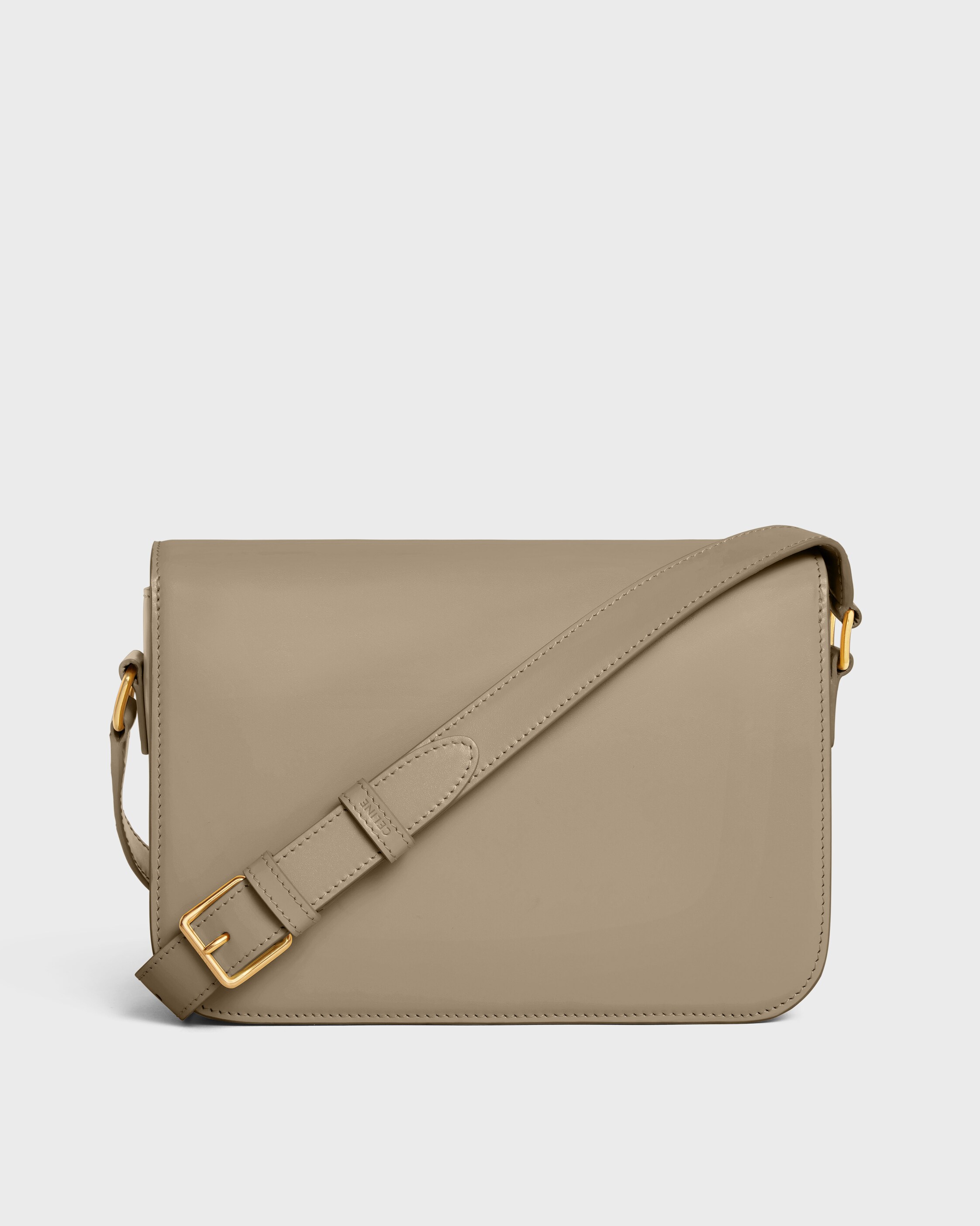 CLASSIQUE TRIOMPHE BAG IN shiny calfskin - MODERN TAUPE | CELINE