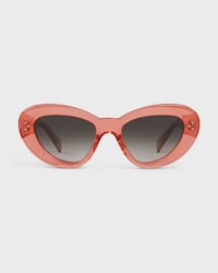Butterfly S320 sunglasses in Acetate - TRANSPARENT CORAL -  - 1 | CELINE
