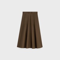 skirt IN cotton gabardine - MILITARY BROWN -  - 2 | CELINE