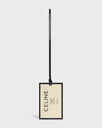 ETIQUETA PARA EQUIPAJE DE PIEL DE CORDERO LISA - NEGRO / BLANCO - VIAJE - 1 | CELINE