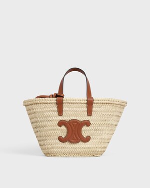 BOLSO TEEN CELINE CLASSIC PANIER DE HOJAS DE PALMA Y PIEL DE BECERRO - TOSTADO - TODOS LOS BOLSOS - 1 | CELINE
