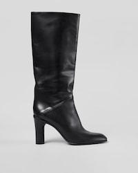 BOTAS ALTAS DE TUBO EN PIEL DE BECERRO - NEGRO -  - 1 | CELINE