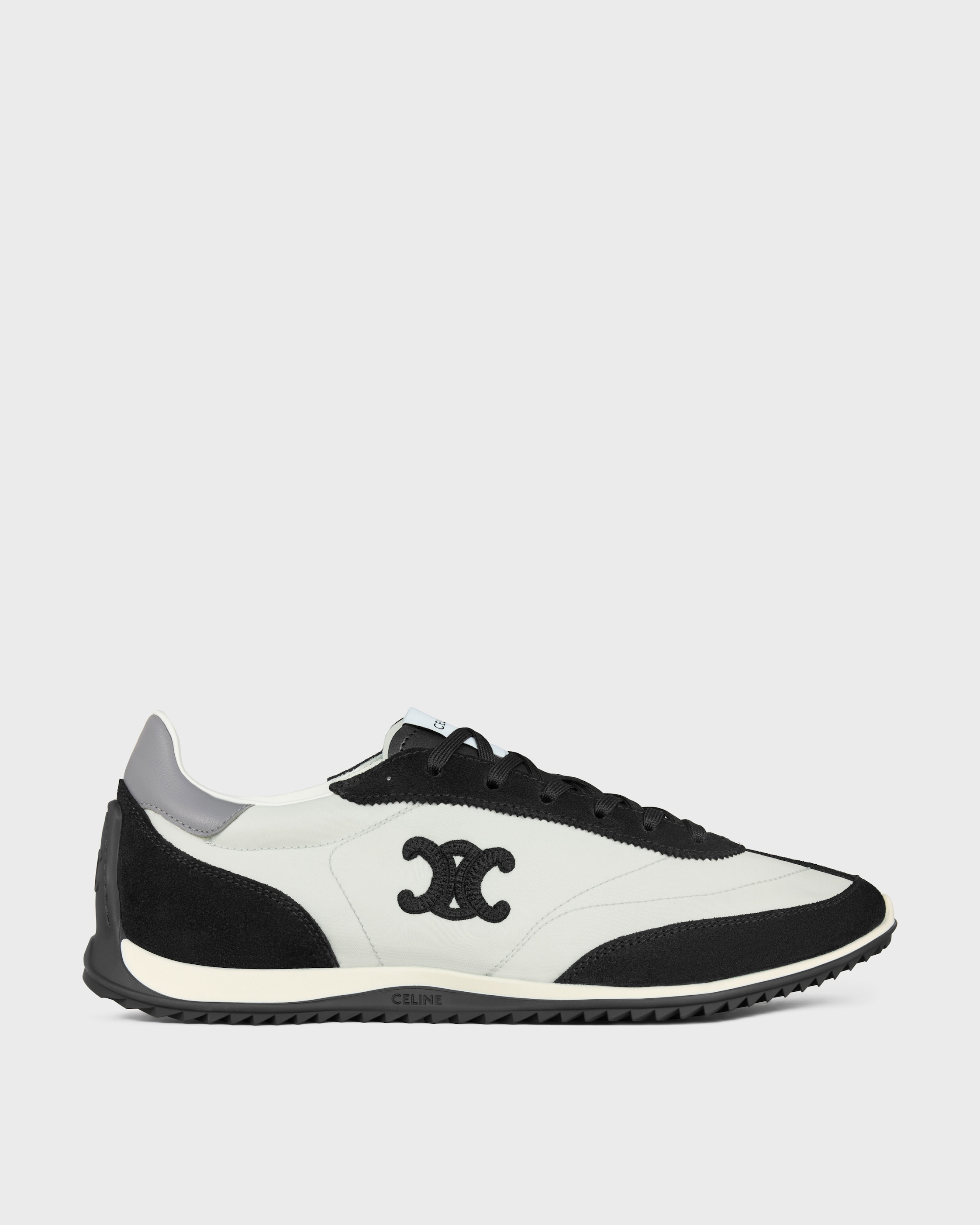 RACER SNEAKER IN NYLON, SUEDE CALFSKIN AND CALFSKIN - GREY/ BLACK