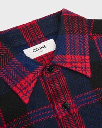 SOBRECAMISA DE CACHEMIRA A CUADROS - NEGRO / AZUL / ROJO -  - 2 | CELINE