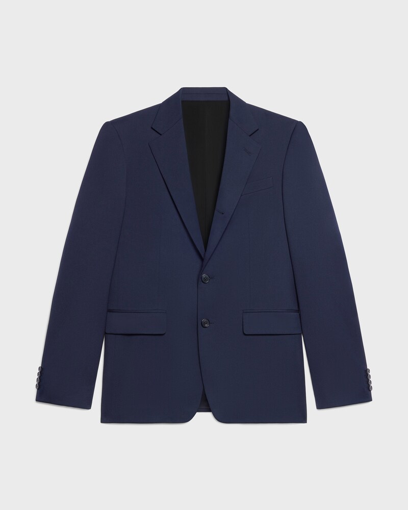 classic jacket IN wool gabardine - NAVY -  - 1 | CELINE