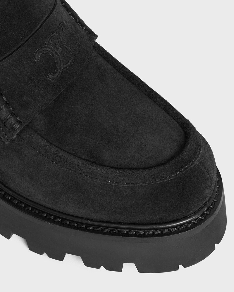 CELINE TRIOMPHE LOAFERS IN SUEDE CALFSKIN  - BLACK -  - 1 | CELINE