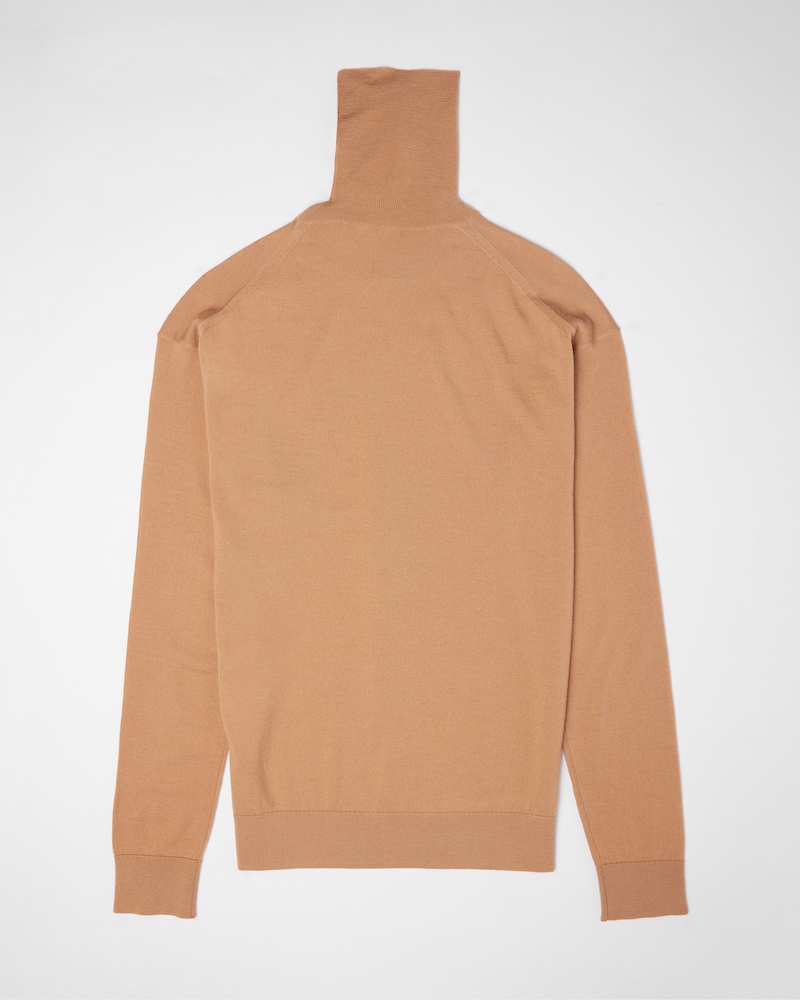 FINE-GAUGE TURTLENECK IN WOOL - CAMEL -  - 1 | CELINE
