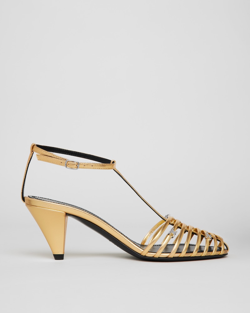 CAGE SANDAL - GOLD -  - 1 | CELINE