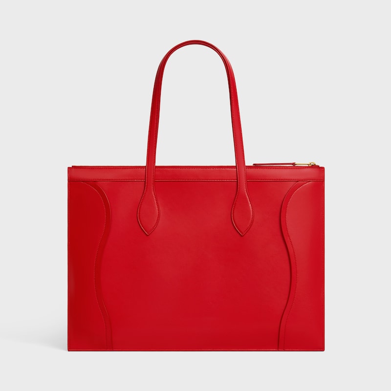 FLAT LUGGAGE光面牛皮革手袋 - 超紅色 - LUGGAGE - 1 | CELINE