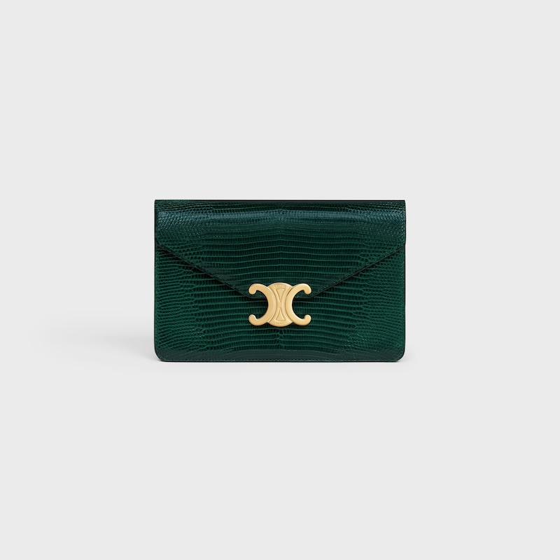 WALLET ON CHAIN MARGO in LIZARD - AMAZONE - MORE LINES - 1 | CELINE