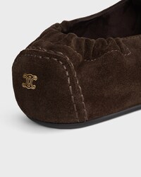 ADAM LACE-UP LOAFER IN SUEDE CALFSKIN - DARK BROWN -  - 2 | CELINE