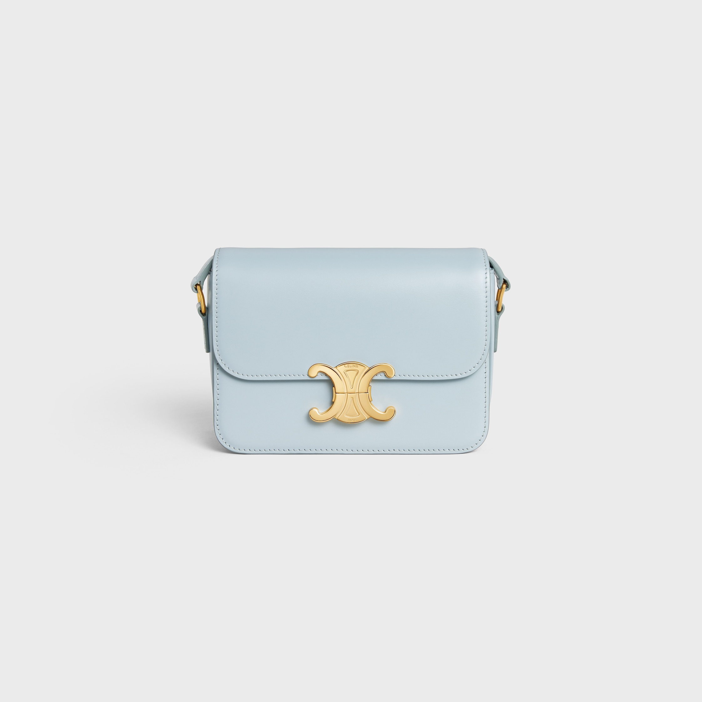 CELINE - セリーヌ　アイスブルー　トップス ティーン トリオンフ バッグ / シャイニーカーフスキン - アイスブルー