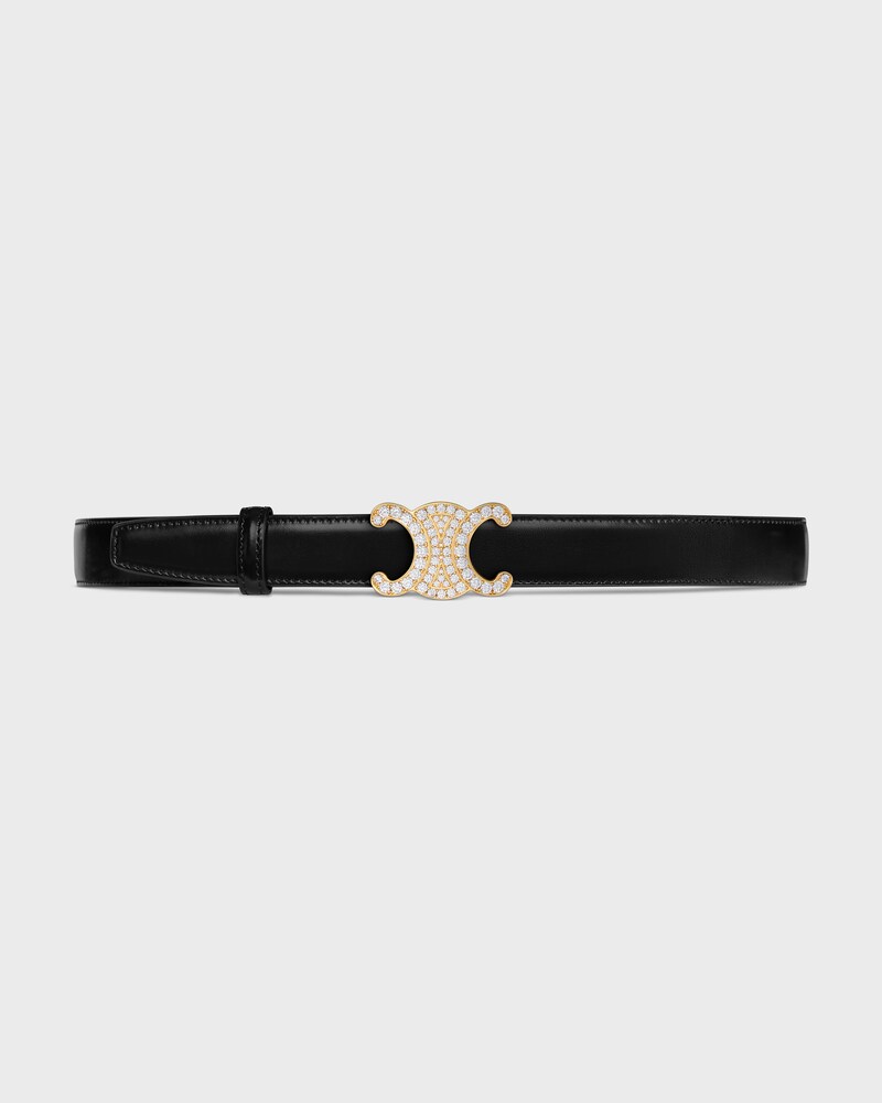 Reversible Strap 25 IN TAURILLON LEATHER AND CROCODILE EMBOSSED CALFSKIN -  -  - 1 | CELINE